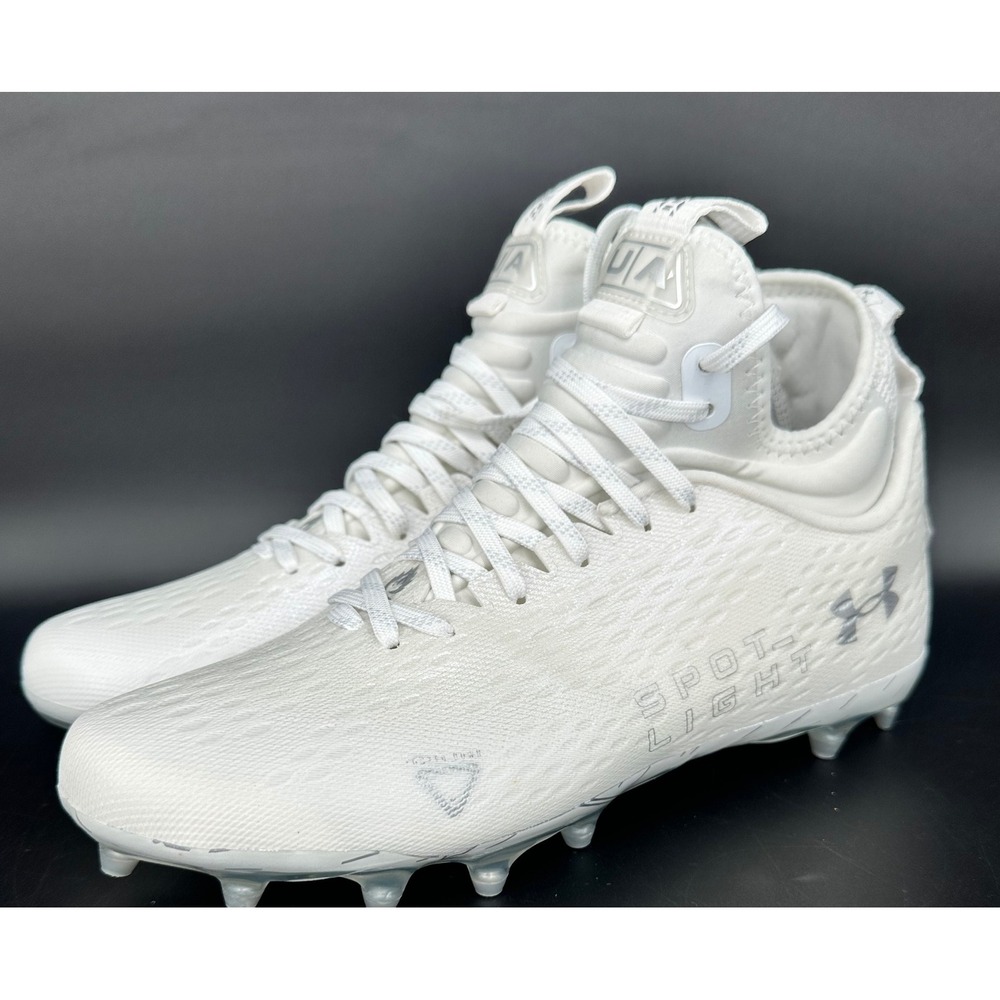 Under Armour Spotlight MC Football Cleats White Men's Size 8